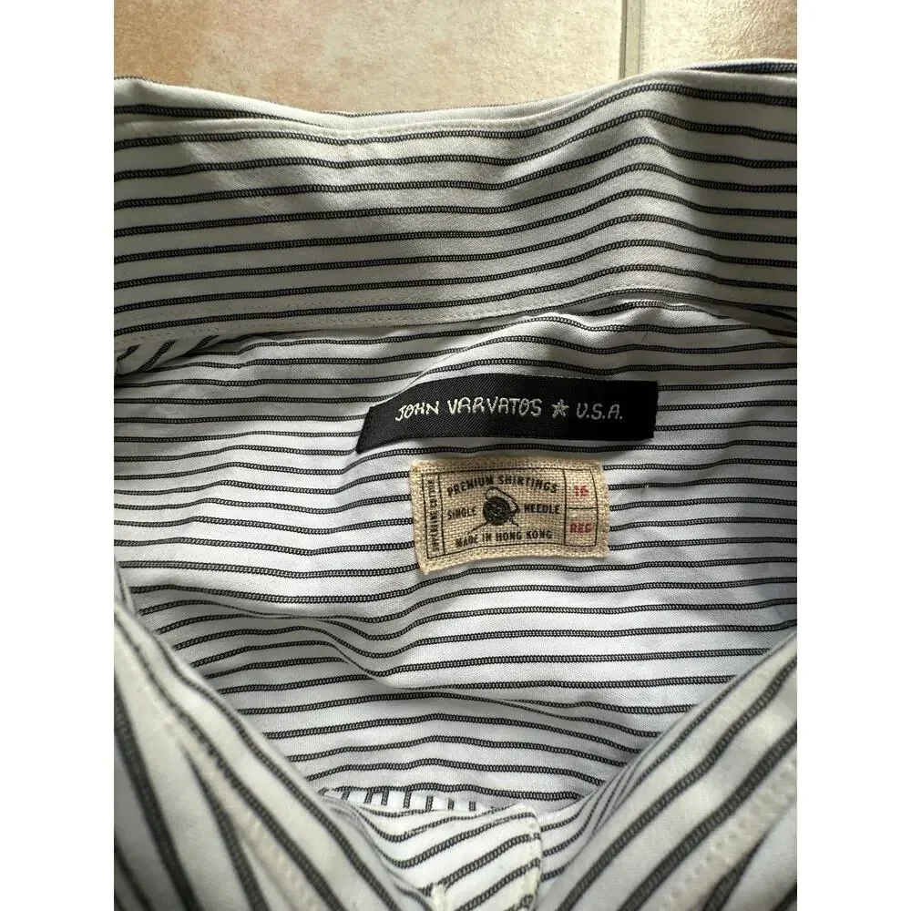 John Varvatos Star U.S.A Men's‎ size 16 - plaid  Long Sleeve striped